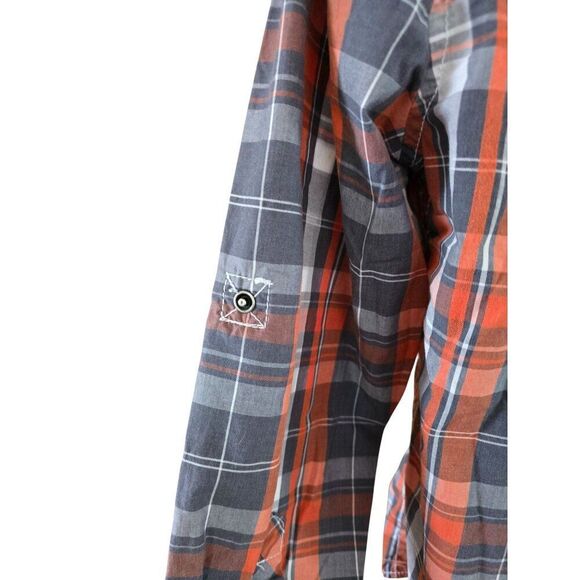 Mens BKE Western Plaid pearl Snap Button Shirt L farm wear barn horses - Picture 5 of 8